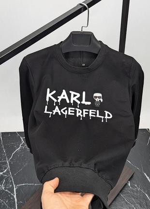 Черный мужской свитшот с принтом в стиле kenzo