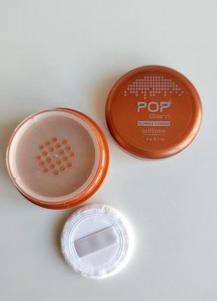 Бронзатор сияющая рассыпчатая пудра орифлейм oriflame pop glam glimmer