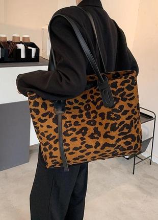 Леопардова сумка шопер1 фото