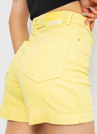Джинсовые шорты, цвет желтый, r2452 фото