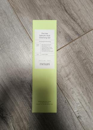 Гель для умывания с салициловой кислотой meisani puri-tea salicylic acid cleansing gel 150мл