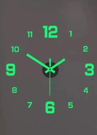 Настенные часы clock now люминесцентные. бесшумный2 фото