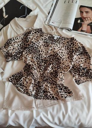 Блуза топ topshop в леопардовий принт7 фото