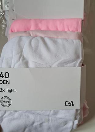 C&amp;a капроновые колготы 40ден. набор 3шт.