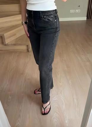 Джинси zara collection straight-leg mid-rise4 фото