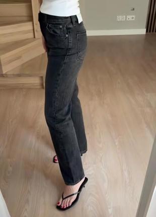Джинси zara collection straight-leg mid-rise5 фото