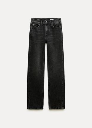 Джинси zara collection straight-leg mid-rise7 фото