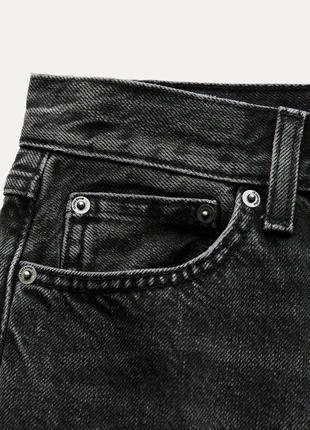 Джинси zara collection straight-leg mid-rise10 фото