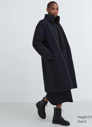 Пальто uniqlo 
флісове довге