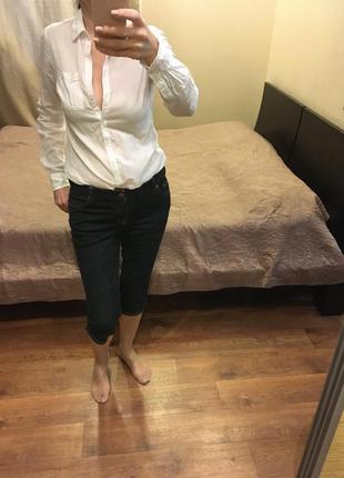 Легкая белая приталенная  блузка рубашка из батиста от new look2 фото
