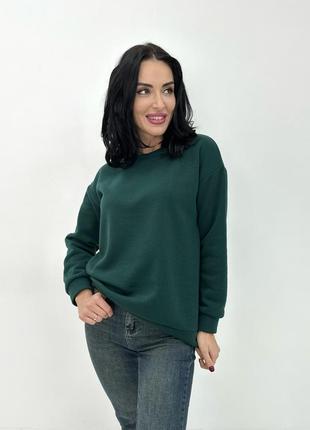 Базовый женский однотонный свитшот от 42 до 52 размера