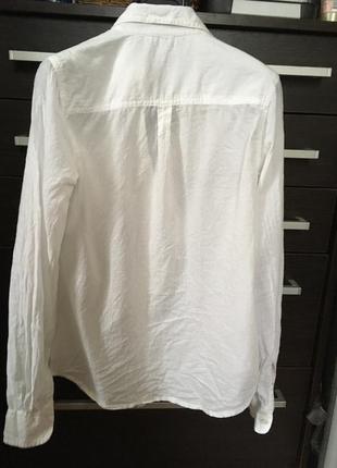 Легкая белая приталенная  блузка рубашка из батиста от new look4 фото