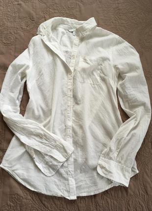 Легкая белая приталенная  блузка рубашка из батиста от new look5 фото