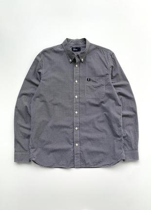 Мужская рубашка в клетку fred perry ginghamstar logo shirt