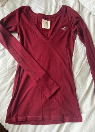 Лонгслив с декольте hollister