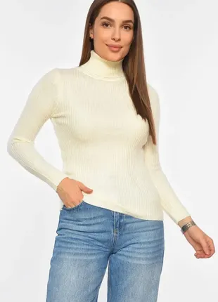 Гольф с воротником в рубчик