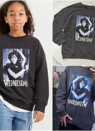 C&amp;a cвітшот оверсайз двунитка венздей, wednesday
