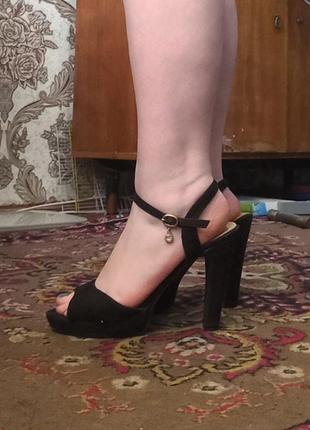 Туфли с открытым носком на выпускной, босоножки, туфли на каблуке,2 фото