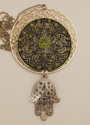 Подвес винтаж большой цветок жизни рука фатимы // сундук с сокровищами