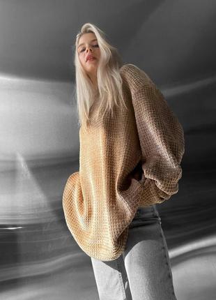 Вязаный оверсайз свитер 2