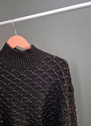 Светр теплий чорний з люрексом primark