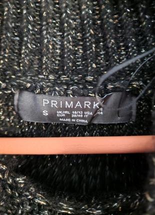 Светр теплий чорний з люрексом primark