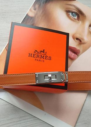 Трендовий шкіряний ремінь в стилі hermes