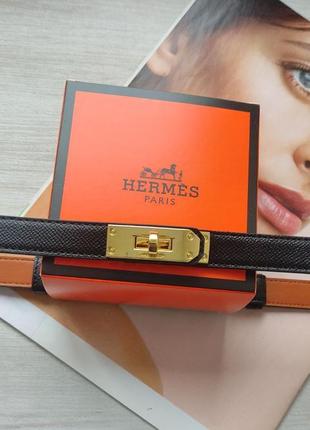 Трендовый кожаный ремень в стиле hermes