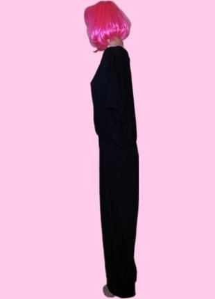Новий комбінезон boohoo комбінезон-брюки однотонний чорний кежуал віскоза 58-60 розмір4 фото