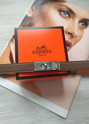 Трендовий шкіряний ремінь в стилі hermes