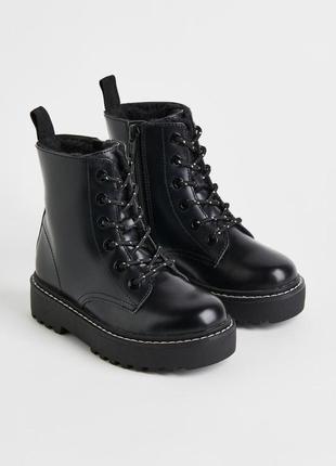 Черевики для дівчат на хутрі від бренду h&m