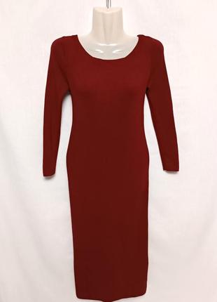 Платье женское миди трикотаж zara m/s/36/38/10/8/44/46
