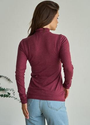 Бордовый демисезонный гольф из мягкой ангоры3 фото