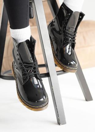 Лакированные ботинки dr. martens осень зима распродаж уценка4 фото