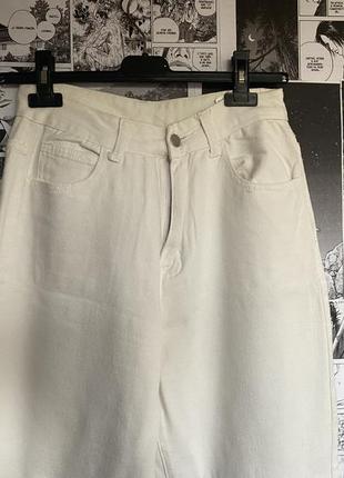 Джинси білі мом