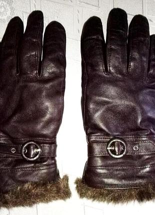 Перчатки из овечьей кожи, (унисекс), дорогой бренд.