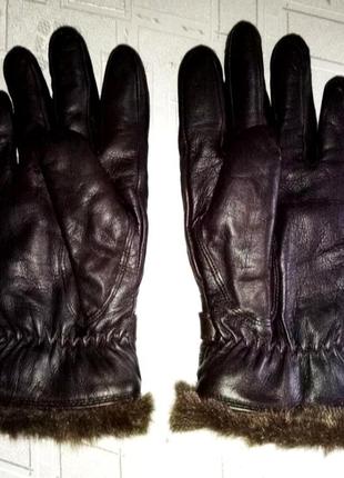 Перчатки из овечьей кожи, (унисекс), дорогой бренд.