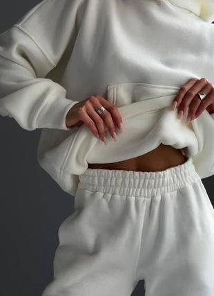 Спортивний костюм тринитка на флісі худі і штани джогери10 фото