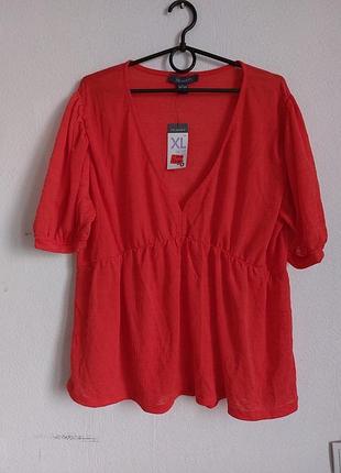 Фактурная блуза на кокетке