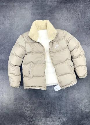 Шикарна стильна зимова куртка-пуховик nike fleece ❄️