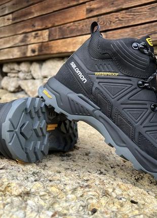 Спортивные кожаные ботинки, кроссовки термо salomon ranger gore-tex