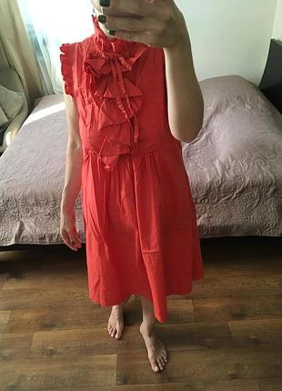 Кораловое платье 9