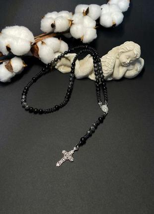 Розарій,чотки з агату та лабрадору