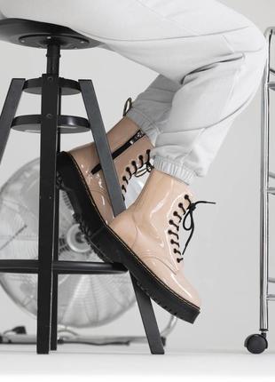 Женские ботинки dr martens jadon platform leather fur