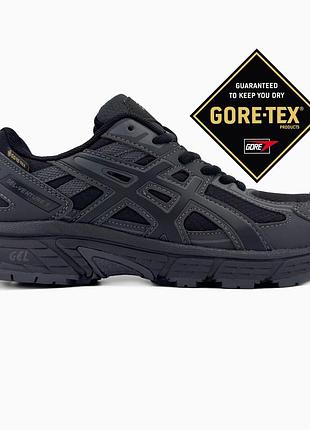 Кросівки в стилі asics gel-venture 6 black gore-tex