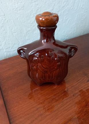 Миниатюрный штоф, майолика, винтаж