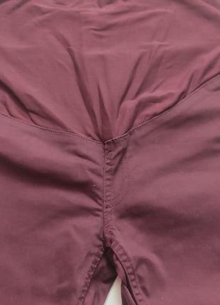 Зручні бордові джинси , штани для вагітних h&m3 фото