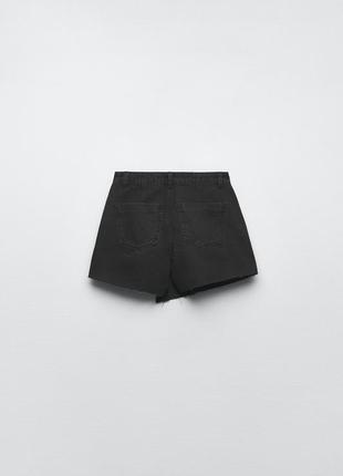 Шорты-юбка zara, черные шорты-юбка zara, шорты zara, чорні шорти спідниця zara5 фото