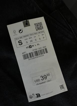 Шорты-юбка zara, черные шорты-юбка zara, шорты zara, чорні шорти спідниця zara7 фото