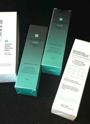 Rejuran набір для очищення пінка+тонік с полінуклідами bubble + healer rebalancing toner1 фото
